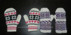 Шапки, шарфики и варежки-перчатки для девочек на разные сезоны новые и бу