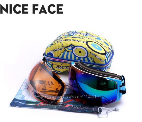 Лыжные маски, очки сноуборд Nice Face 2015 
