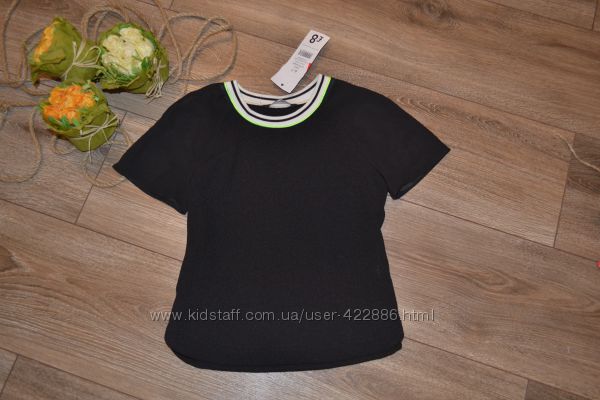 Классная футболочка-блузка на 6-7 лет фирмы George, шифоновые рукавчики