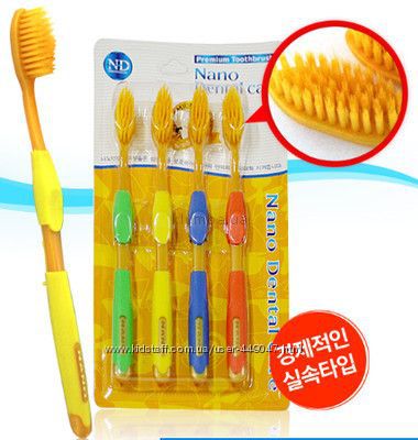 Зубные щётки с ионами золота NANO Dental Care Toothbrush Gold 