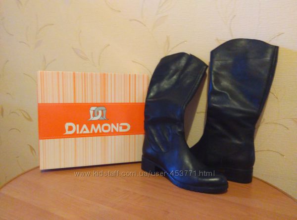 Кожаные демисезонные сапоги Новые