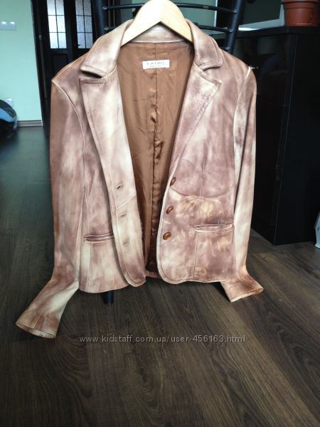 Кожаный итальянский пиджак куртка