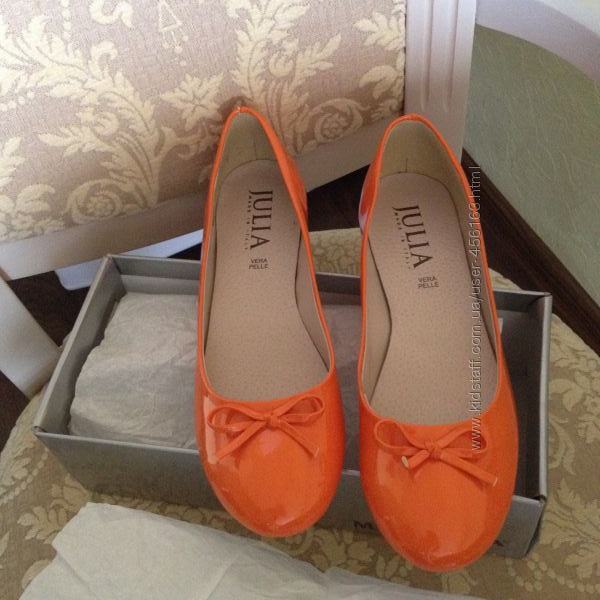 Лакированная кожа балетки, Италия 