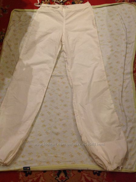 Белые летние котоновые брюки Cache-Cache р. 34.