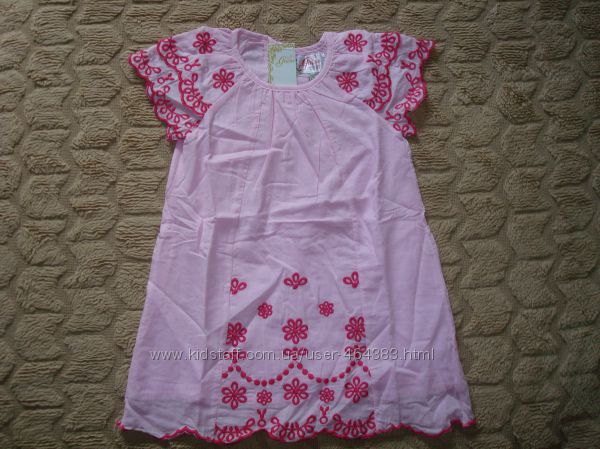 Платья GUESS для девочек арт. 82116, розовые, от 2 до 10 лет