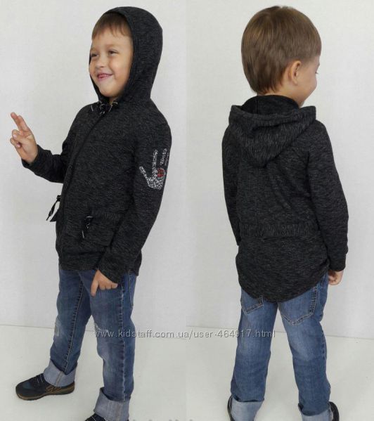 Стильна трикотажна парка 140