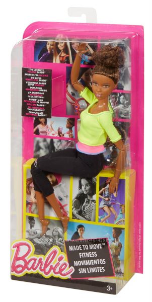 Кукла Барби Афроамериканка Barbie Made To Move Doll, African American