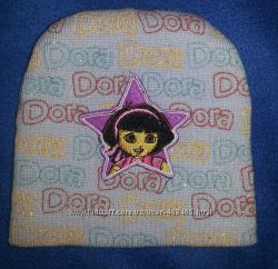 Шапочка для девочки с мультяшной аппликацией Dora