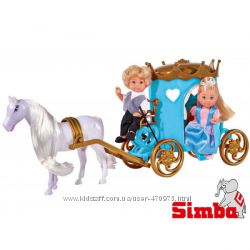 Кукольный набор Simba Эви и Тимми Карета принцессы с лошадью 5738516