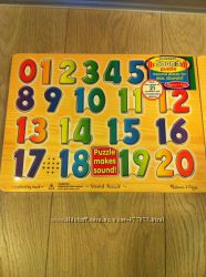 Музыкальный пазл  на английском цифры Melissa аnd Doug