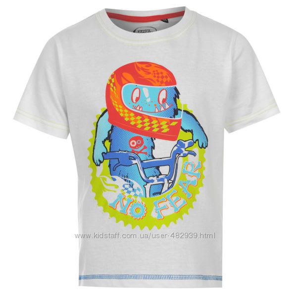 Яркая детская фирменная футболка с принтом No Fear