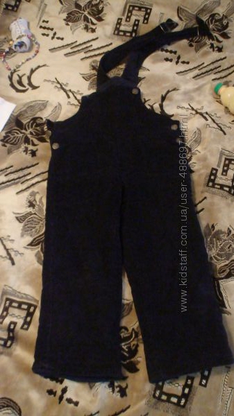 Вельветовый полукомбинезон