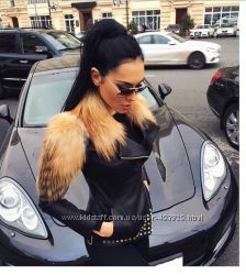 Шикарная куртка из натуральной кожи копия куртки Олеси Малинской