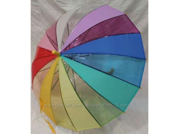 Детский радужный зонтик трость на 16 спиц от Feeling Rain Венгрия