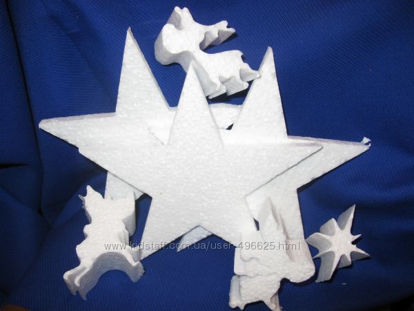 Декорації на свята - пінопласт, дерево, пластик