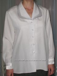 блузка белая атласная