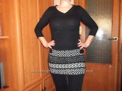 черное платье- туника с орнаментом