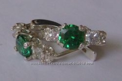 Серьги C750M, серебро 925 пробы, цирконы