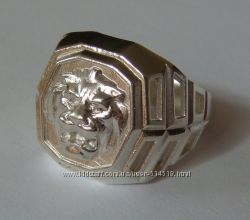 Кольцо Лев 3141Г, серебро 925 пробы, кубический цирконий, распродажа.