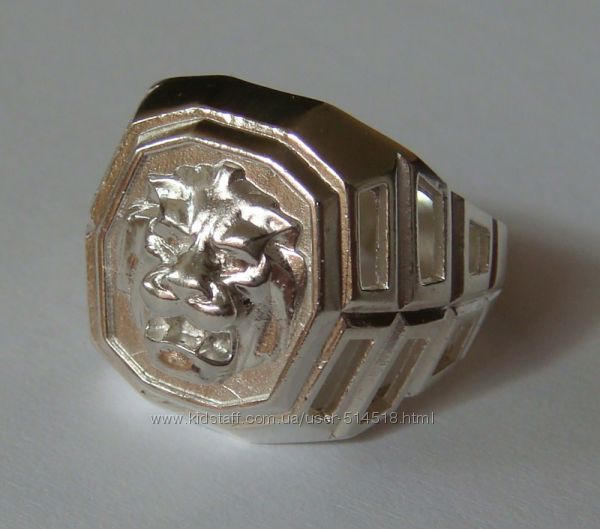 Кольцо Лев 3141Г, серебро 925 пробы, кубический цирконий, распродажа.