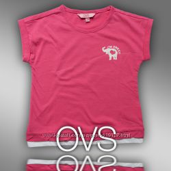 Модная футболка с принтом для девочки фирмы OVS 2-5 Лет
