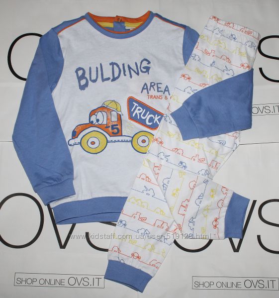 Хлопковые пижамы с принтами для мальчиков  2-3 года OVS Италия Ассортимент 