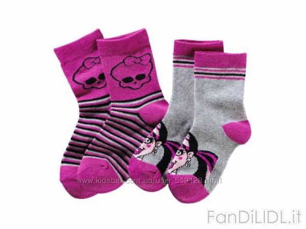 Носочки для детей 19-38 размер LUPILU Монстрики, Monster High, Hello Kitty