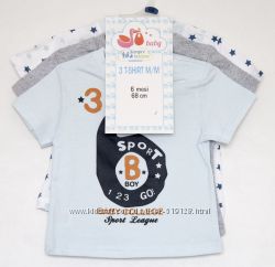 Комплект футболок 3шт для мальчика 6 месяцев фирмы Panorama Италия