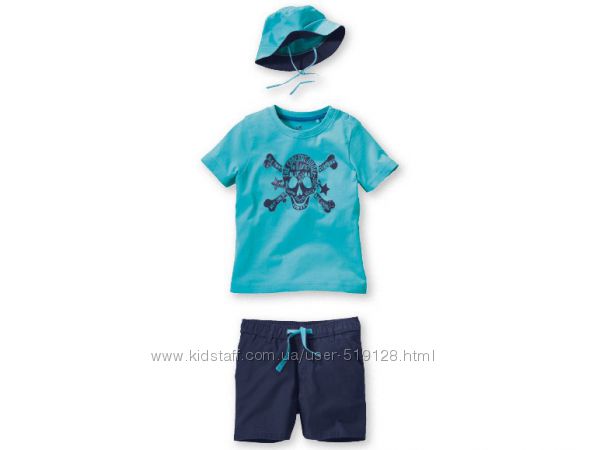 Комплект майка, шорты и панама для мальчишек 1-2 года LUPILU