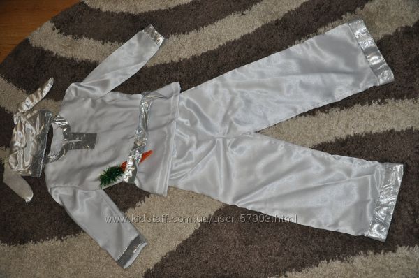 Костюм зайца, 4-7 лет. Такого не будет ни у кого. Прокат