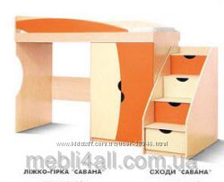 детская мебель кровать Савана  и ступеньки -Украина 