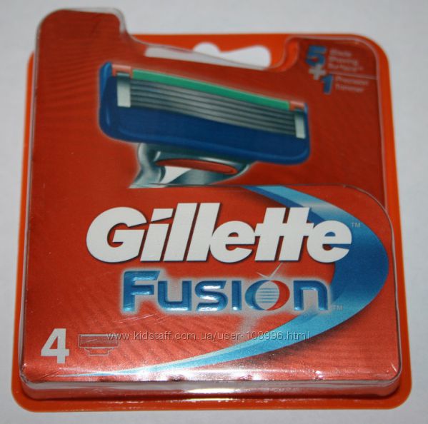 Сменные картриджи Gillette fusion упаковка 4 штуки оригинал Германия 