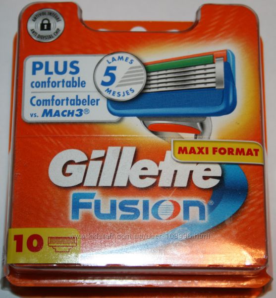GILLETTE Fusion упаковка 10 штук оригинал немецкие для продажи в Германии