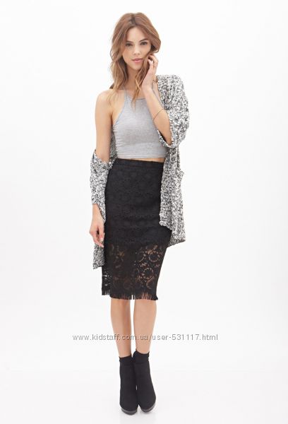 Кружевная юбка-карандаш от Forever 21, S