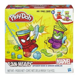 Набор пластилина Play-Doh Marvel Can-Heads Spider-Man and Green Goblin