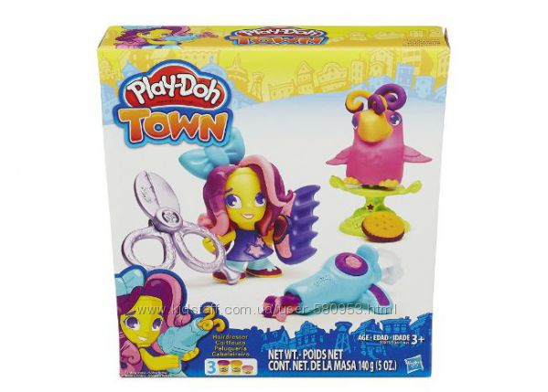 Набор пластилина Play-Doh Town Hairdresser and Bird