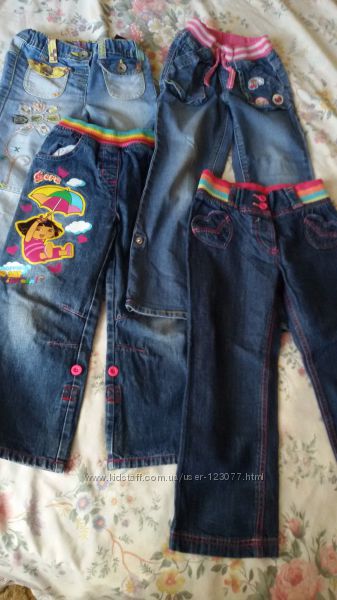 Фирменные джинсы на девочку от 4 до 6 лет