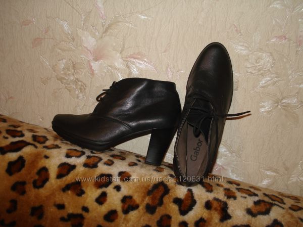 Шикарные фирменные ботиночки Gabor, размер 36. 5- 37