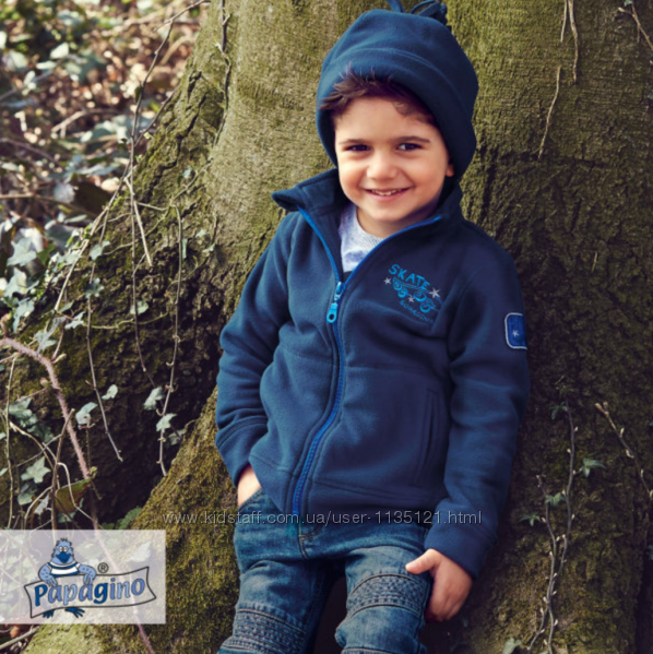 Немецкие флисовые комплекты кофта и шапочка , р. 86-92, 110-116