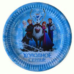 Одноразовая посуда с изображением героев мультфильма Холодное сердце