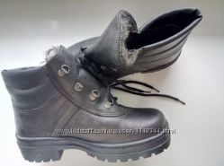 Ботинки кожаные утепленные искусственным мехом клеепрошивные 38, 39, 40 р