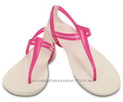 crocs Women&acutes Isabella T-Strap Flat Sandal