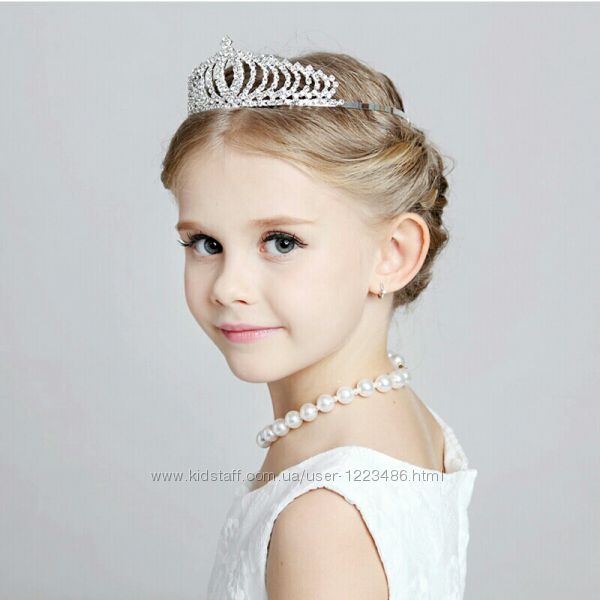 Детская корона, диадема на обруче для девочки от трех лет