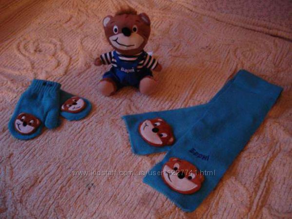 Стильный комплект набор Барни одежда рукавички шарфик игрушка детская одежд