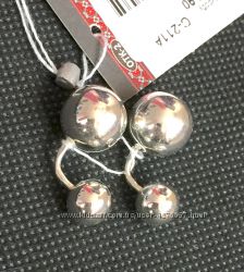 Новые серебряные серьги шарики Серебро 925 пробы