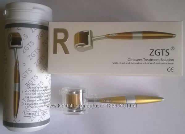 2. 5мм ZGTS Gold Мезороллер позолоченные титановые иглы в футляре