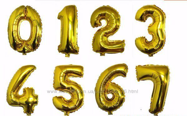 Надувные шары цифры фольгированные, шапочки и прочее  на День рождения