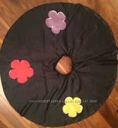 Юбка черная с цветами