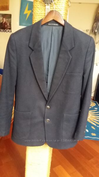 Пиджак синий теплый Gierre, размер 40, шерсть, для школы, мужской, 170 см