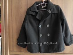 Классическое черное пальто на мальчика 3-4, 5 года